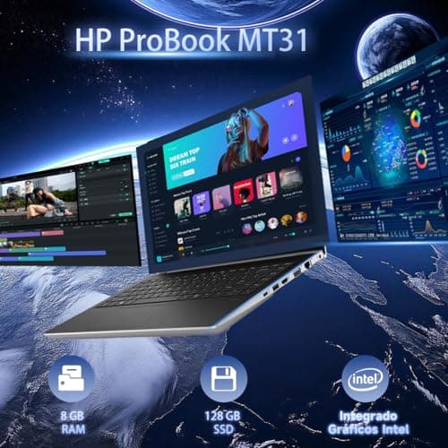 HP ProBook MT31 Mobile Thin Client Business Laptop, Intel Celeron 3867U, 8GB RAM, 128GB SSD, 13.3" Notebook, Webcam, WiFi, Windows 11 Pro(Renewed)