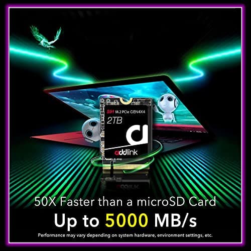 Addlink New S91 2TB 2230 NVMe High Performance PCIe Gen4x4 2230 3D NAND SSD - Read Speed up to 5000 MB/s Compatible with Steam Deck, ROG Ally, Laptop, Internal Solid State Drive - (ad2TBS91M2P)