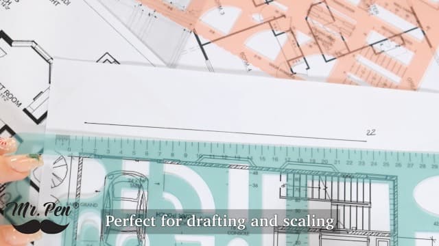 Mr. Pen- House Plan, 3 Pack, Green, Interior Design and Furniture Templates, Drafting Tools and Ruler Shapes for Architecture, Drafting Tools, Architecture Supplies, Drafting Templates