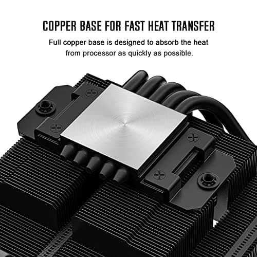 ID-COOLING IS-55 Black CPU Cooler Low Profile 55mm Height CPU Air Cooler 5 Heatpipes 120x120x15mm Slim Fan, CPU Fan for Intel LGA1851/1700/115X/1200; AMD AM4/AM5