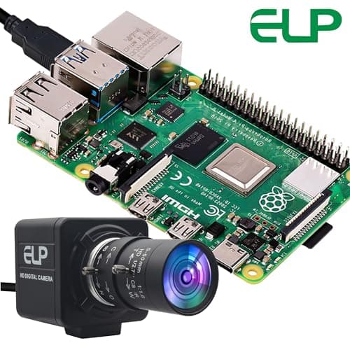 ELP Global Shutter USB Webcam - 1080P 90fps, Manual Zoom, Variable Focus, AR0234 Close-up Camera for Laptop