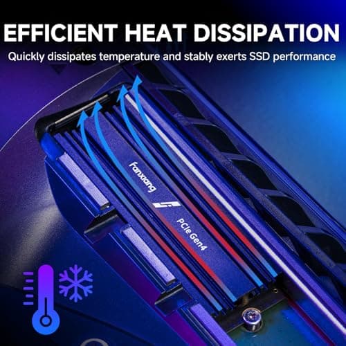 4TB NVMe Internal Gaming SSD for PS5 with Heatsink, Up to 7300MB/s M.2 SSD PCIe Gen 4 SSD Storage Expansion Compatible with PS5, Internal Solid State Drive for Gamers, Professionals, Creators