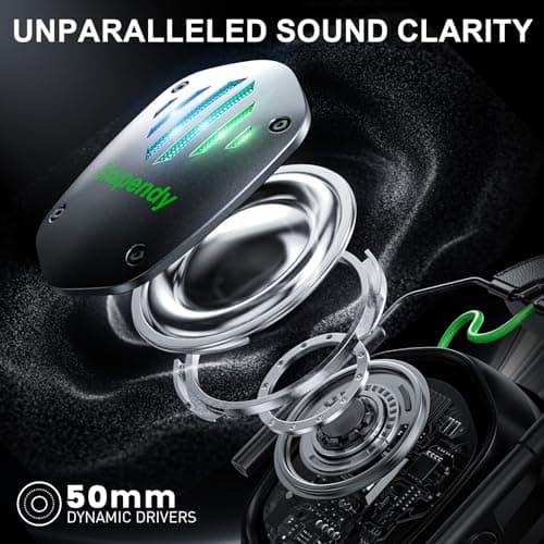 VK81 2.4GHz Wireless Gaming Headset for PS5, PS4, PC - Bluetooth Gaming Headphones with Noise Canceling Mic, Low Latency, Stereo Sound, 50+Hr Battery, RGB Headset Game Boy Accessories, Black