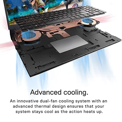 Dell G15 5520 15.6 Inch Gaming Laptop – 1080p FHD 120Hz Display, Intel Core i7-12700H, 16GB DDR5 RAM, 512GB SSD, NVIDIA Geforce RTX 3060 6GB GDDR6, Intel Wi-Fi 6, USB C, Windows 11 – Dark Shadow Grey