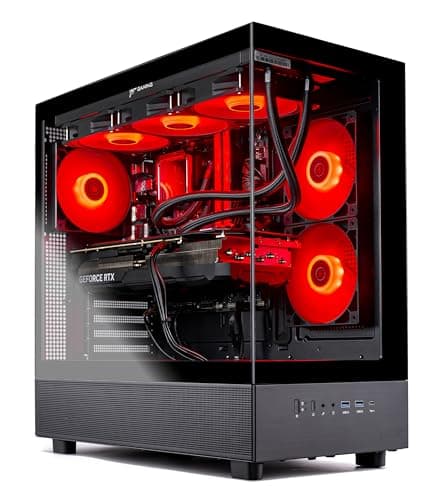 Skytech Gaming Azure 3 Desktop PC, Ryzen 7 9700X 3.8 GHz (5.5GHz Turbo), NVIDIA RTX 5060 Ti 16GB, 2TB Gen4 NVMe SSD, 32GB DDR5 RAM 5200 RGB, 850W Gold ATX 3 PSU, 360mm ARGB AIO, Wi-Fi, Win 11