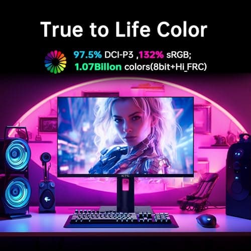 27" 4K UHD 144Hz Gaming Monitor - Fast IPS Panel 160Hz 1ms GTG, HDR400 132% sRGB, HDMI2.1/DP1.4, VESA Mount, Height/Tilt/Pivot/Swivel Stand, Vertical Monitor Ideal for Gamers, Designers