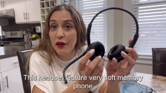 EH05-U Wired USB Headset with Noise Cancelling Microphone for PC Laptop - Headphones with In-Line Control, Lightweight, Enhanced Sound & MIC Mute