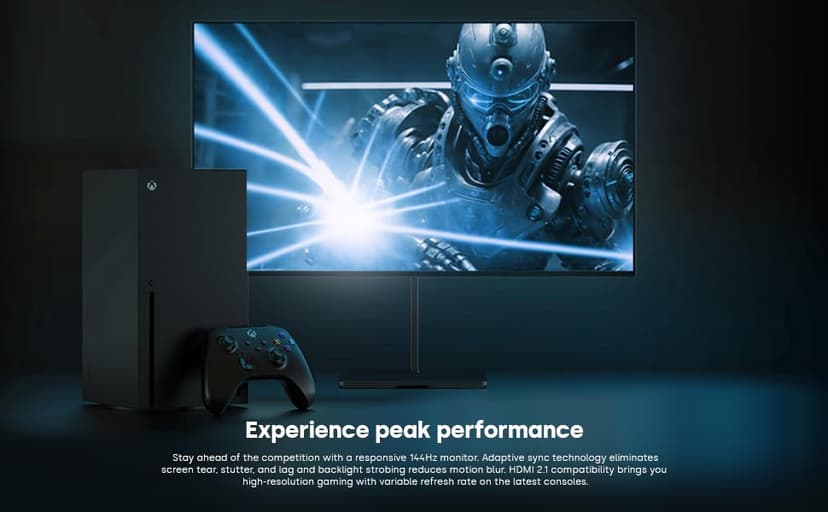 Dough Spectrum One 27-Inch Gaming Monitor - 4K HDR, 144Hz Refresh Rate, 1ms Response, IPS Panel, Freesync Premium Pro, USB-C Docking, DisplayPort, HDMI (Eve Spectrum) (Monitor Only, Matte) (Renewed)