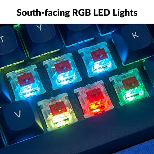 Keychron Q5 RGB QMK/VIA Programmable Macro Wired Custom Mechanical Keyboard with Hot-Swappable Gateron G Pro Red Switch, 96% Layout Full Aluminum Double Gasket for Mac Windows Linux(Blue)