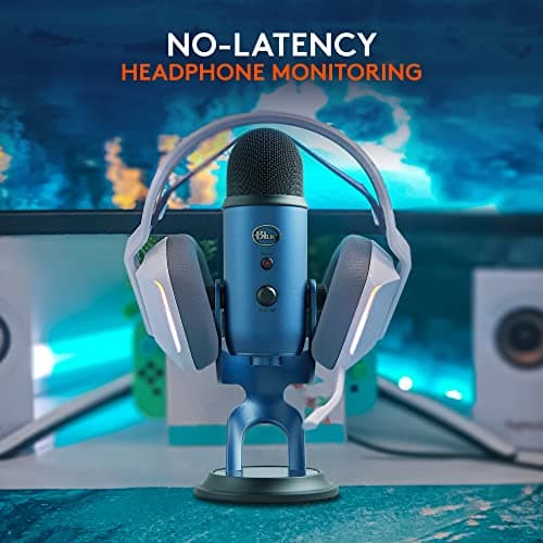 Logitech Creators Blue Yeti USB Microphone for Gaming, Streaming, Podcast, YouTube, Discord, PC, Studio Sound, Plug & Play-Midnight Blue