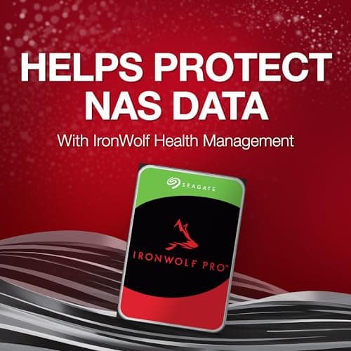 Seagate IronWolf Pro, 14 TB, Enterprise NAS Internal HDD –CMR 3.5 Inch, SATA 6 Gb/s, 7,200 RPM, 256 MB Cache for RAID Network Attached Storage (ST14000NT001)