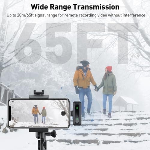 USB C Lavalier Microphone Wireless Mini Mic for Type-C Android Phone/Tablet/PC Video Recording Clip-on Mics with Rotatable Clip&Denoise Recording, Ideal for Vlog Tiktok Youtube Podcast Content Creator