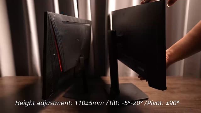 24 inch Gaming Monitor QHD 180Hz, Fast IPS 1440p Computer Monitor, Up to 185Hz, 1ms, G-Sync/FreeSync, HDR400, Height Adjustable, 2 x HDMI, 1 x DP H24T7