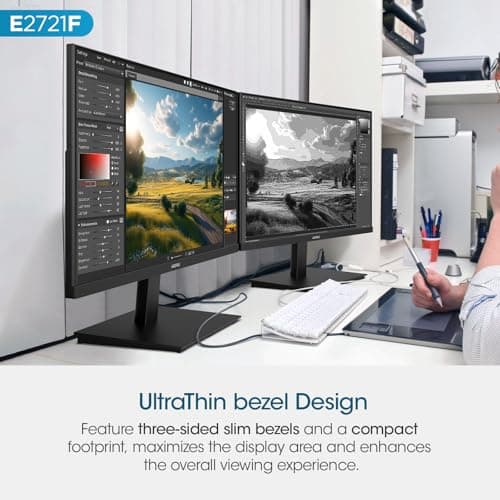 KOORUI 27 Inch QHD (2560x1440) IPS Ultra-Thin Computer Gaming Monitor, 100Hz Refresh Rate, DCI-P3 95%, FreeSync & G-Sync, 1ms MPRT, HDR10, VESA 100x100mm, Tilt Adjustable for Game and Work