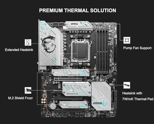 INLAND Micro Center AMD Ryzen 7 7700X CPU Processor with MSI X670E Gaming Plus Motherboard, AM5 Socket, DDR5, PCIe 5.0, WiFi 6E