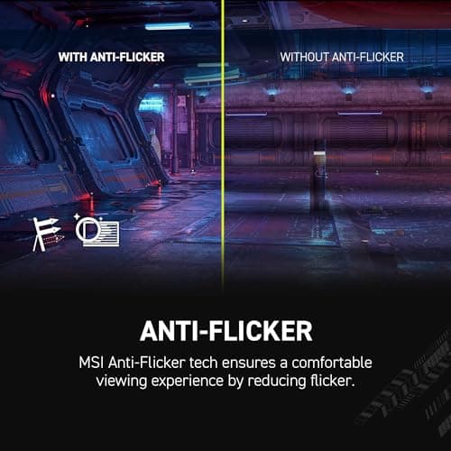 msi MAG 242F 24-inch 1920 x 1080 (FHD) Gaming Monitor, 200Hz, Adaptive-Synch, HDMI, DisplayPort, VESA Mountable, Tilt, Height Adjustable, Speaker, 0.5ms, Black