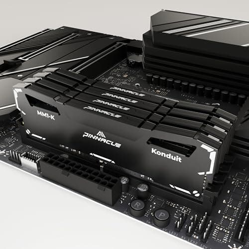 Timetec Pinnacle Konduit 32GB KIT(4x8GB) DDR4 3200MHz PC4-25600 CL16-18-18-38 XMP2.0 Overclocking 1.35V Compatible for AMD and Intel Desktop Gaming PC Memory Module RAM - Black