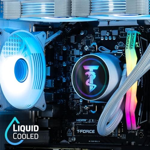 ViprTech Reaper 2.5 Liquid-Cooled PC - AMD Ryzen 7 8700F (5.0Ghz Turbo), AMD RX 7800 XT 16GB, 32GB DDR5 6400, 2TB NVMe SSD, 1000W Gold, VR-Ready, WiFi BT, Win 11, Gaming Desktop Computer White