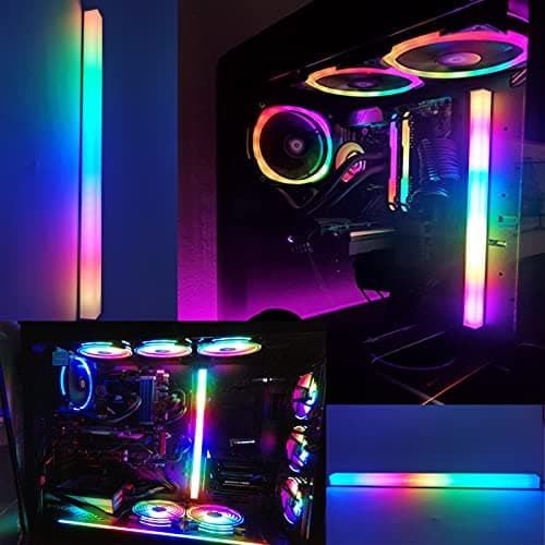 airgoo Addressable RGB PC LED Light Bar, AG-NEON-DLS30-1 Aluminum Alloy Shell Neon Strip, for 5V 3-pin argb Header or AG-DRGB16 SignalRGB Controller(Not Included), Come with Magnets, Easy to Install