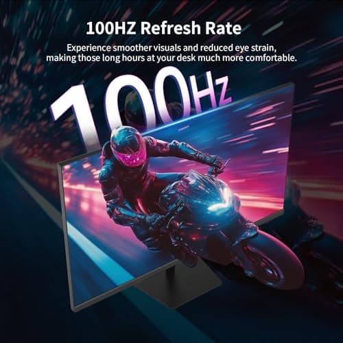 24.5 Inch 100Hz IPS Computer Monitor - FHD(1920 x 1080P), Anti-Blue Light Screen, 126% sRGB, 16.7M, Support FreeSync and GSync, PC Monitor for Casual Gaming and Working