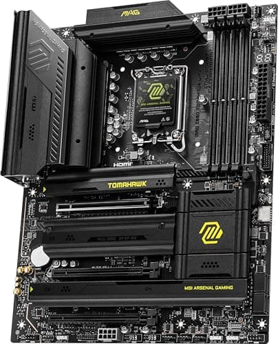 MSI MAG Z890 Tomahawk WiFi Gaming Motherboard (Supports Core Ultra Series 2 Intel Processors, LGA 1851, DDR5, PCIe 5.0, M.2, SATA, 5Gbps LAN, USB Type-C, Wi-Fi 7, Bluetooth 5.4, Thunderbolt 4, ATX)