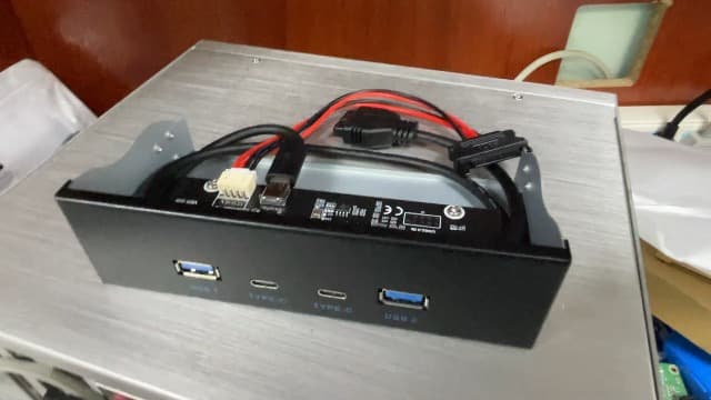 cablecc USB-C & USB 3.0 HUB 4 Ports Front Panel to Motherboard 20Pin Connector Cable for 5.25" CD-ROM Bay