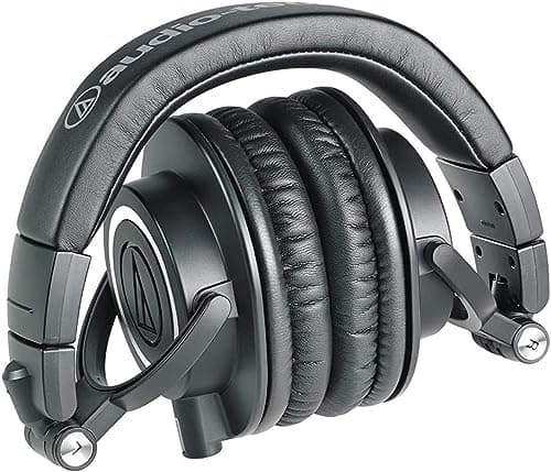 Audio-Technica ATH-M50x Professional Studio Monitor Headphones, Black