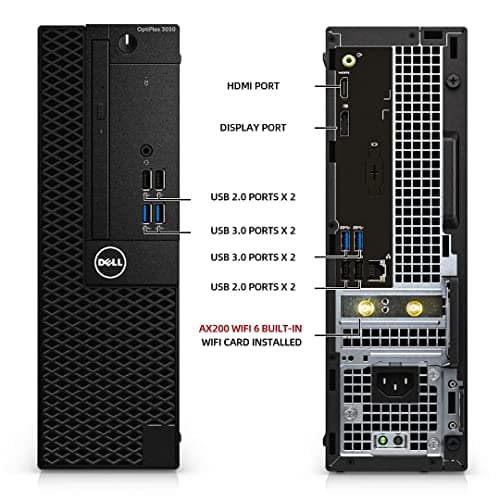 Dell OptiPlex 3050 Desktop Computers PC, 32GB Ram DDR4 New 512GB M.2 NVMe SSD, Intel AX200 Built-in WiFi 6,Bluetooth 5.2, i5-6500 3.2GHz, HDMI,Win 11 Pro (Renewed)