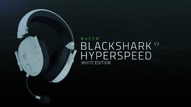 Razer BlackShark V2 HyperSpeed Wireless Gaming Headset: 280g Lightweight - THX Spatial Audio - Bendable Mic - 50mm Drivers - 2.4GHz, Bluetooth or USB - 70 Hr Battery w/USB Type C Charging - Black