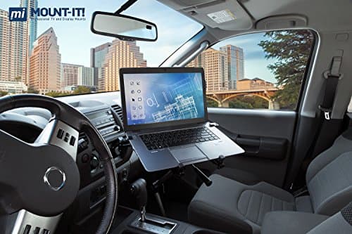 Mount-It! Laptop Vehicle Mount, No-Drill Computer Seat Mount, Full Motion Adjustable Design for Auto, Truck, Car, Van Use