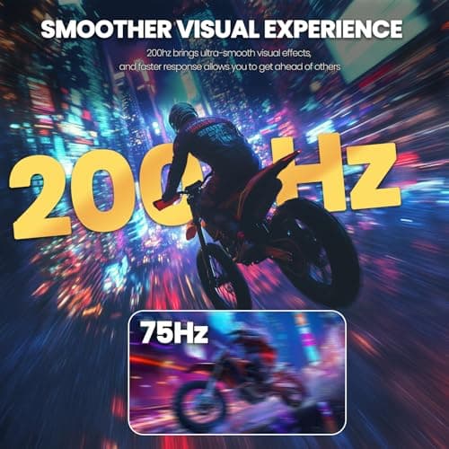 CRUA 27" Curved Gaming Monitor, 180Hz/200Hz FHD 1080P VA Screen 1500R Computer Monitors, 1ms(GTG) with FreeSync, Low Motion Blur, DisplayPort, HDMI, Support Wall Mount Install- Black