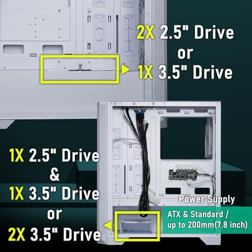 BitFenix Nova Mesh SE 4ARGB High Airflow PC Gaming Case Premium White-GPU Support 357mm- AIO Support 360mm-6+6 Controller (LED/PWM System) Aura SYNC/Mystic Light/RGB Fusion 2.0/Polychrome SYNC