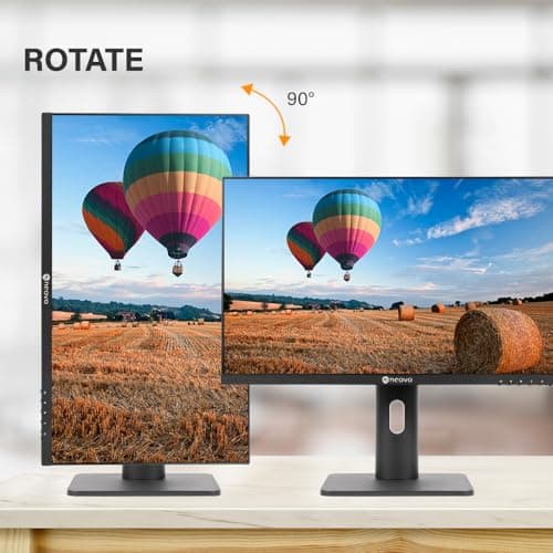 AG Neovo MH2703 27 inch Monitor Adjustable Height, Rotate, Swivel,100Hz, TUV Eyesafe, FHD 1080p, VGA, HDMI, and DisplayPort