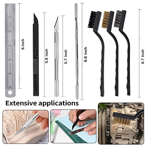 HIJIRH 165 Pcs Pro Grade 3D Printing Tool Kit,3D Printer Tool Kits,Diverse 3D Printer Accessory Including Electric Polishing Machine,Tool Box,for Remove/Trim and Finish 3D Print