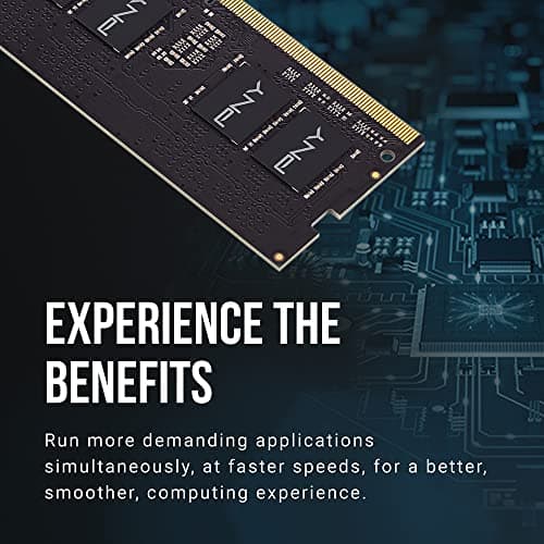 PNY Performance 16GB (2x8GB) DDR4 DRAM 3200MHz (PC4-25600) CL22 (Compatible with 2933MHz, 2666MHz, 2400MHz or 2133MHz) 1.2V Notebook/Laptop (SODIMM) Computer Memory Kit – MN16GK2D43200-TB