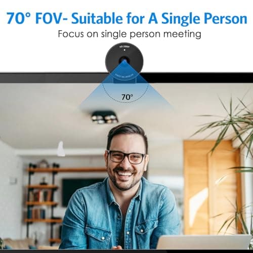 EMEET 1080P Webcam - USB Webcam with Microphone & Physical Privacy Cover, Noise-Canceling Mic, Auto Light Correction, Fixed Focus, C950 Ultra Web Cam w/ 70°View for Meeting/Online Classes/Zoom/YouTube