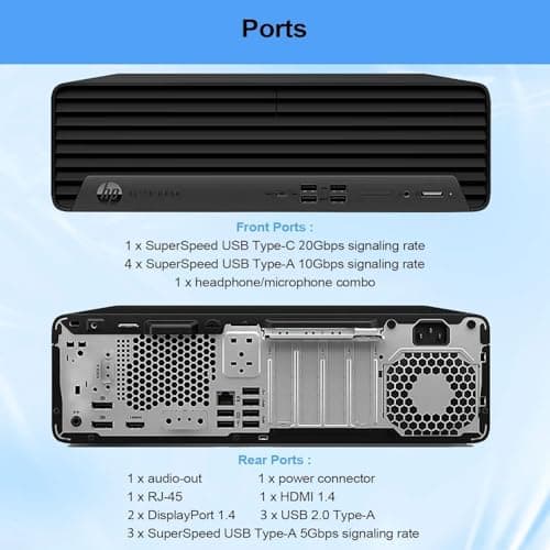 HP Elite SFF 600 G9 Desktop, Intel Core i9-12900K (16 Cores, Up to 5.2GHz), 16GB DDR5 RAM, 1TB SSD, Compact & Quiet, High Performance, Wi-Fi, Type-C, Bluetooth, DisplayPorts, HDMI, Windows 11 Pro