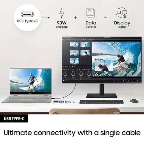 Samsung 27” S80UA 4K UHD IPS HDR10 High Resolution Monitor, USB-C, Eye Saver Mode, Eco Saving Plus, LS27A804UJNXGO, 2025, 3 Year Warranty