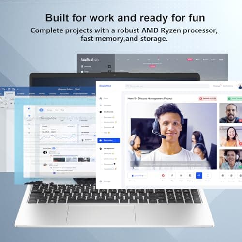 HP Essential 255 G10 Entry Business Laptop, 15.6" FHD Anti-Glare Display, AMD Ryzen 5 7530U, Radeon Graphics, 32GB RAM, 1TB SSD, Wi-Fi 6, USB-C, HDMI, Webcam, Fast Charging, Windows 11 Pro, Silver