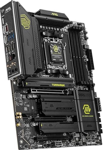 msi MAG X870 Tomahawk WiFi Gaming Motherboard (AMD Ryzen 9000/8000/7000 Series Processors, AM5, DDR5, PCIe 5.0, M.2 Gen5, SATA 6Gb/s, USB 40Gbps, HDMI/DP, Wi-Fi 7, Bluetooth 5.4, 5Gbps LAN, ATX)