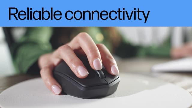 HP Wireless Silent 280M Mouse - Ergonomic Right-Handed Design, 18 Month Battery Life, and 2.4GHz Reliable Connection - Works for Computers and Laptops - Far Quieter Clicks than Most Mice,Black