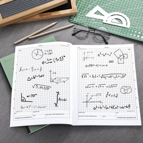 Motiskyy Engineering Notebook 120 Pages Grid Format 8.5" x 11" Paperback Graph Paper Composition Notebook Graph Notepads For Engineer Teacher Architect Designer Scientist (Green,10 Pcs)