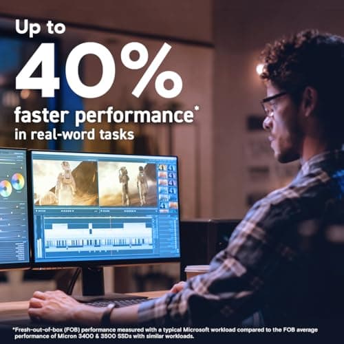 Crucial T705 1TB PCIe Gen5 NVMe M.2 SSD - Up to 13,600 MB/s - Game Ready - Internal Solid State Drive (PC) - +1mo Adobe CC - CT1000T705SSD3