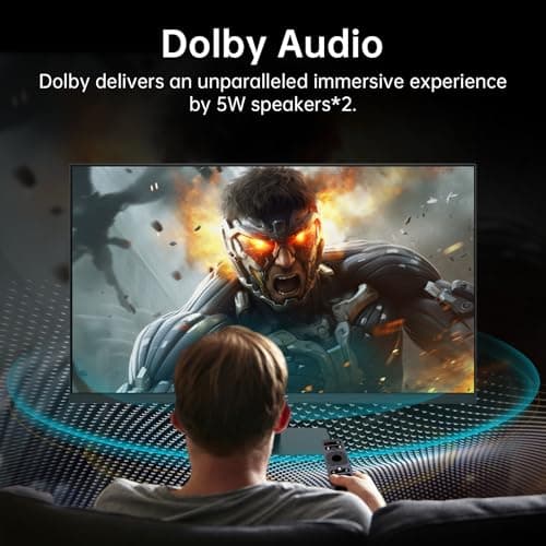 32 Inch 4K Smart Monitor with Google TV System UHD 3440x2560P Hey Google Voice Remote Netflix Licensed Dolby Audio HDR KVM Technology WiFi Bluetooth 65W PD Type C Fast Charger VESA Support