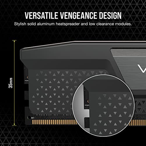 Corsair Vengeance DDR5 RAM 32GB (2x16GB) 6000MHz CL30-36-36-76 1.40V Intel XMP Desktop Computer Memory - Black (CMK32GX5M2B6000C30)