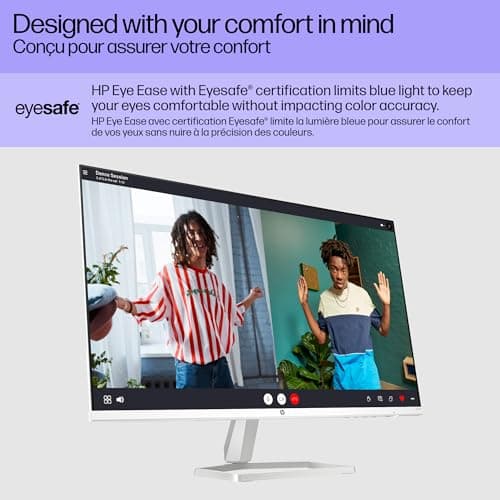 HP Series 5 27 inch FHD Monitor, Full HD Display (1920 x 1080), IPS Panel, 99% sRGB, 1500:1 Contrast Ratio, 300 nits, Eye Ease with Eyesafe Certification, 527sa (2024)