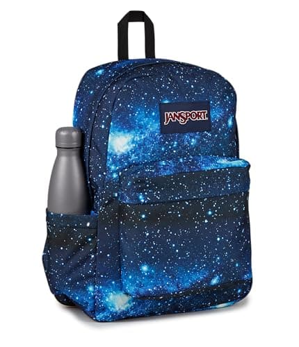 JanSport SuperBreak Plus Backpack with Padded 15-inch Laptop Sleeve and Integrated Bottle Pocket - Spacious and Durable Daypack for Work and Travel - Stellar Starfield