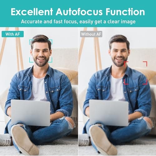 saylas 2K Webcam, FHD Streaming Camera with 2K/30fps, 1080P/60fps, Autofocus, Dual Noise-Cancelling Microphones, Privacy Cover and Tripod, for Computer/Zoom/Skype/Teams/Laptop/MacBook/Windows