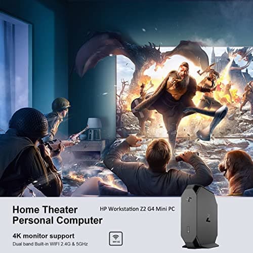 HP Z2 Mini G4 Workstation Desktop Micro PC,Core i7 Intel 8th Win 11 Tiny Computer ,32GB DDR4 Ram,1TB NVMe M.2 SSD + 1TB HDD,Built in Wifi,BT,DP,Wireless K&M,TJJ Mouse Pad (Renewed)