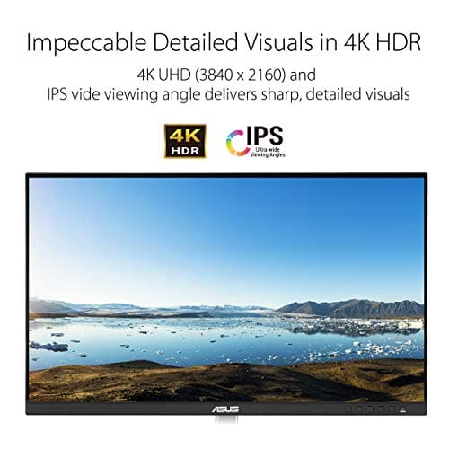 ASUS ProArt Display PA279CV 27” 4K HDR UHD (3840 x 2160) Monitor, IPS, 100% sRGB/Rec. 709, ΔE < 2, USB-C DisplayPort HDMI USB hub, Calman Verified, Compatible With Laptop & Mac Monitor,BLACK